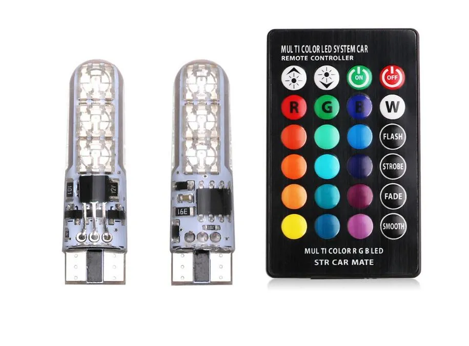 Car Clearance Lights T10 LED Gadget Light Silicone Auto Colorful Lamp Of Infrared Ray Remote Control Door Reading