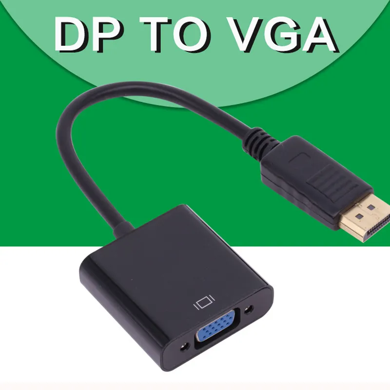 Displayport Displayport DP zum VGA-Adapter-Kabel Stecker-Buchse Konverter für PC Computer-Laptop-HDTV-Monitor-Projektor mit OppBag MQ50