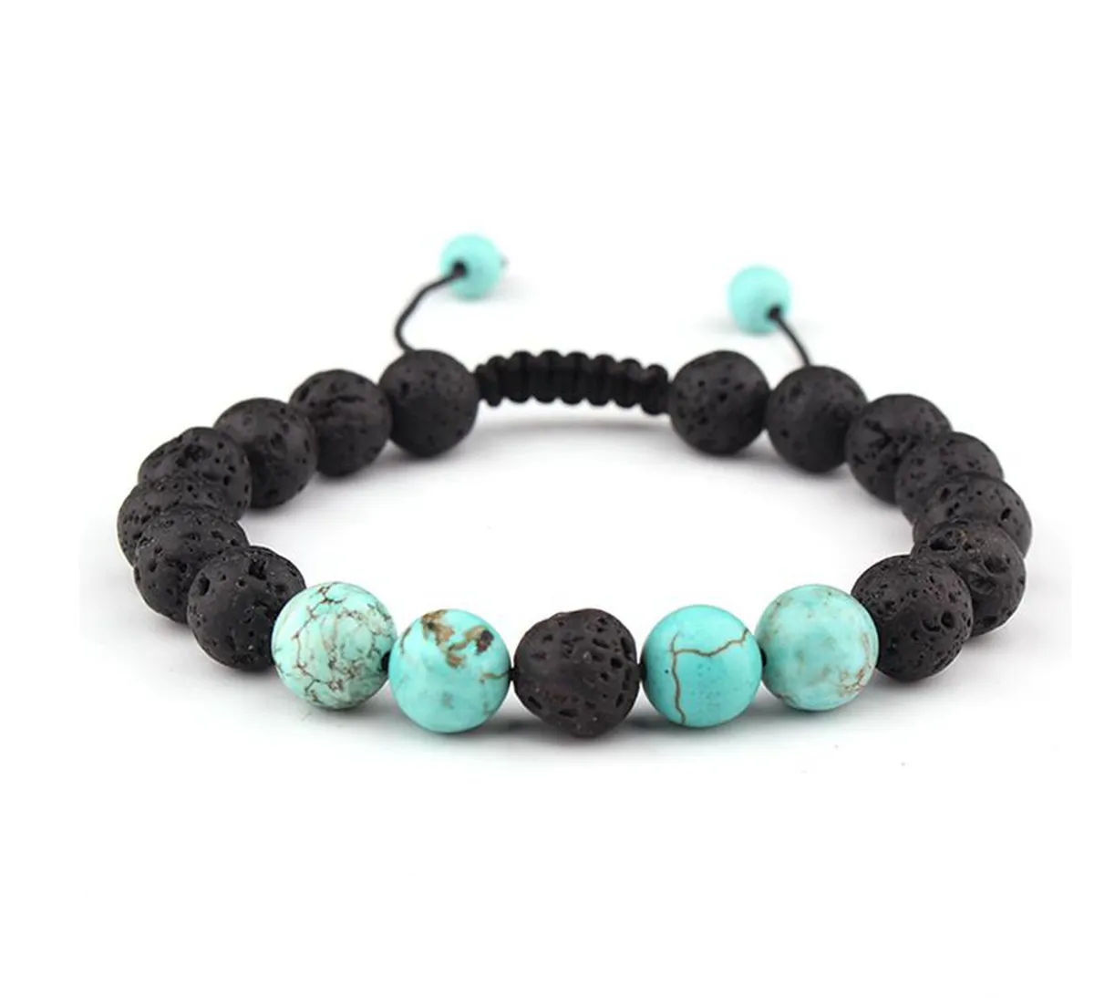 8mm kralen lava rock diffusie armband dames heren gevlochten touw natuurlijke armband verjaardag valentijnsdag cadeau