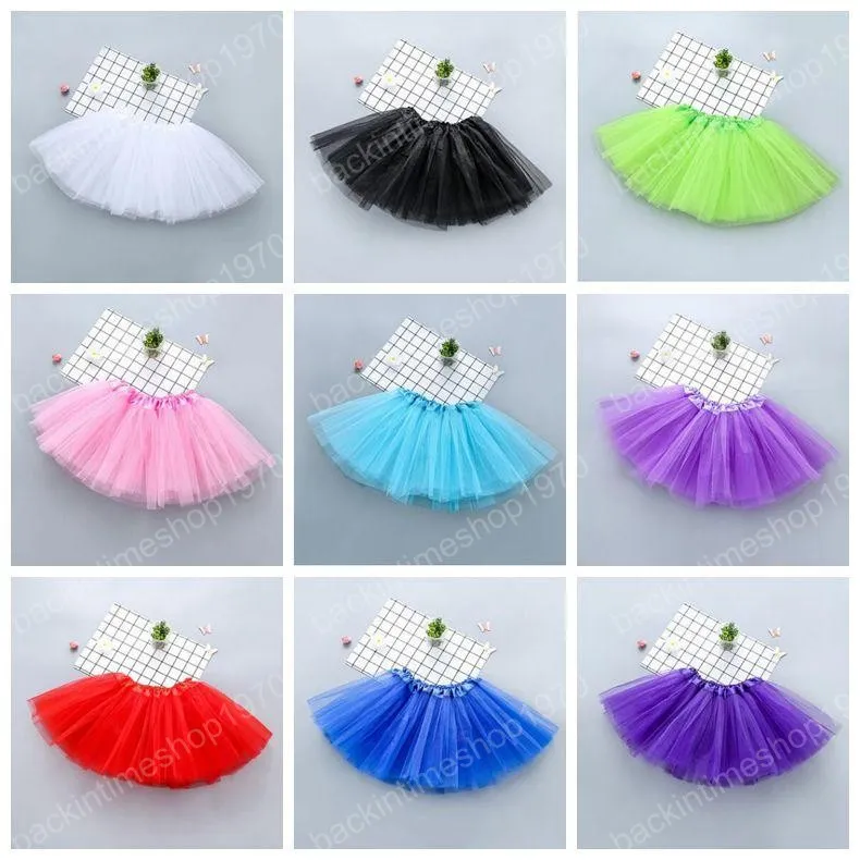 Vestiti per neonate Gonne TUTU Mini abiti da ballo per bambini Balletto Tulle Pettiskirt Fluffy Princess Fancy Party Skirt Costume Dancewear