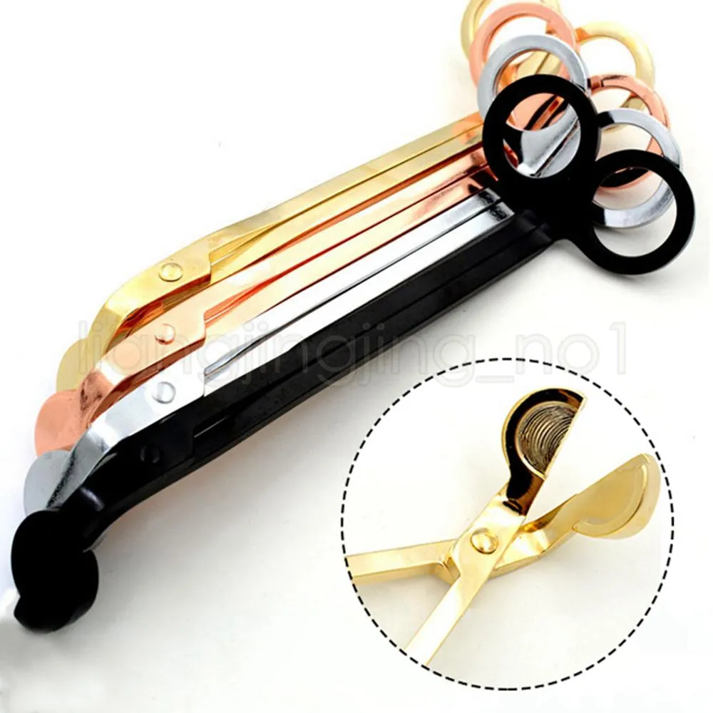 4styles Candle Wick Trimmer Stainless Steel Oil Lamp Trim scissor tijera tesoura Cutter Snuffer Tool Hook Clipper 100