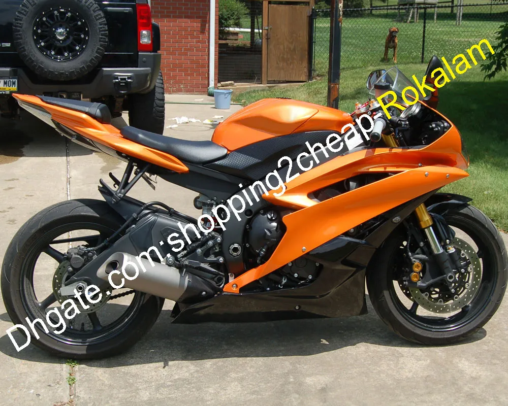 Dla Yamaha YZF-R6 06 07 YZF-R600 YZFR6 YZF 600 YZF R6 2006 2007 Orange Black Motorcycle Fairing (formowanie wtryskowe)
