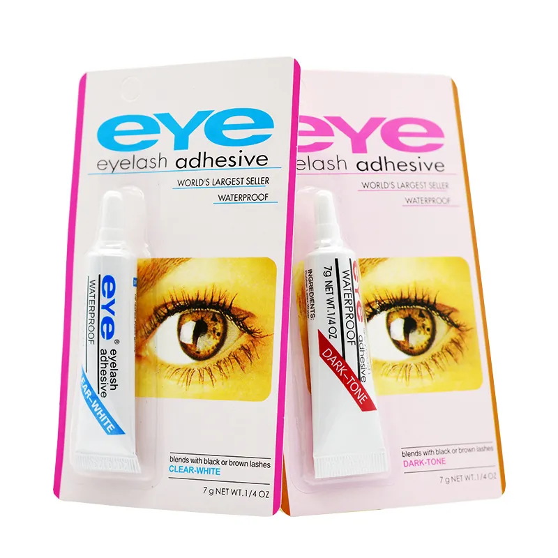 Livraison directe avec emballage Colle à cils pratique Clair-blanc / Noir-noir Imperméable Faux cils Maquillage adhésif Eye Lash Glue maquillage