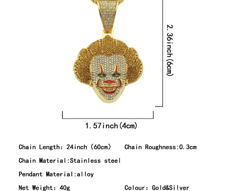 Iced out pennywise pendant sale