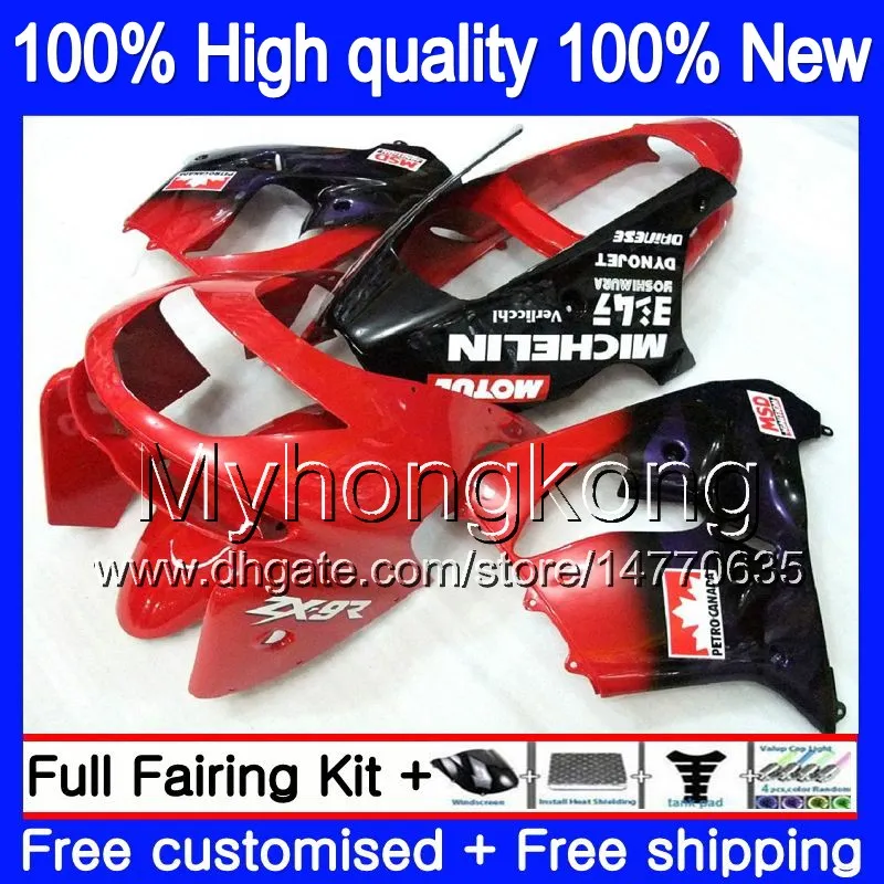 Body For KAWASAKI ZX900 ZX9 R ZX 9R 1998 1999 2000 2001 Red Sale 220MY.38 900CC ZX 9 R 900 ZX-9R 98-99 ZX9R 98 99 00 01 ABS Fairing