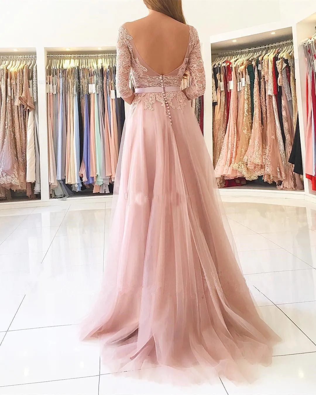 open lace back dress Amazon.com: Generic V Neck Blush Chiffon Bridesmaid Dresses Long with Slit  Ruffled Sleeve Empire Waist Formal Gowns for Women with Pockets YH13 CS :  Clothing, Shoes & Jewelry