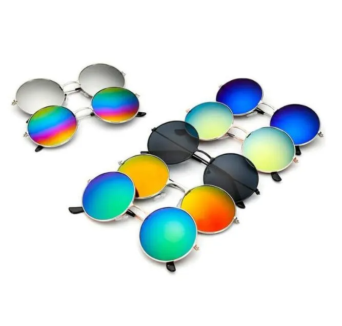 Okulary przeciwsłoneczne dla dzieci chłopcy dziewczęta klasyczny Design żaba okrągłe okulary przeciwsłoneczne dla dzieci materiały plażowe okulary ochronne UV dzieci okulary w stylu Retro TL1245