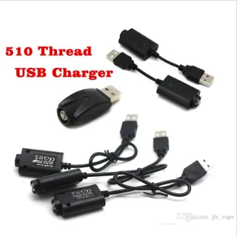 5st 510 tråd universal ego wirelss USB VAPER Vaporizer Cable Charger för Evod Twist Vision Spinner 808D ECIGS HOOFAH Battery