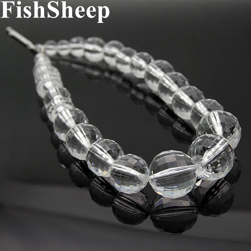 Fishsheep New Transparent Acrylic Chain Spike Choker Necklace For