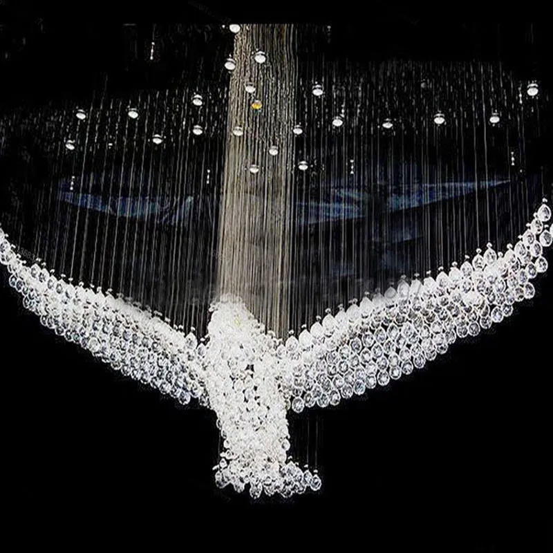 LED hanger lampen lichten Big Birds ontwerp luxe moderne kristallen kroonluchter verlichting Luster Hall Crystal Lamp