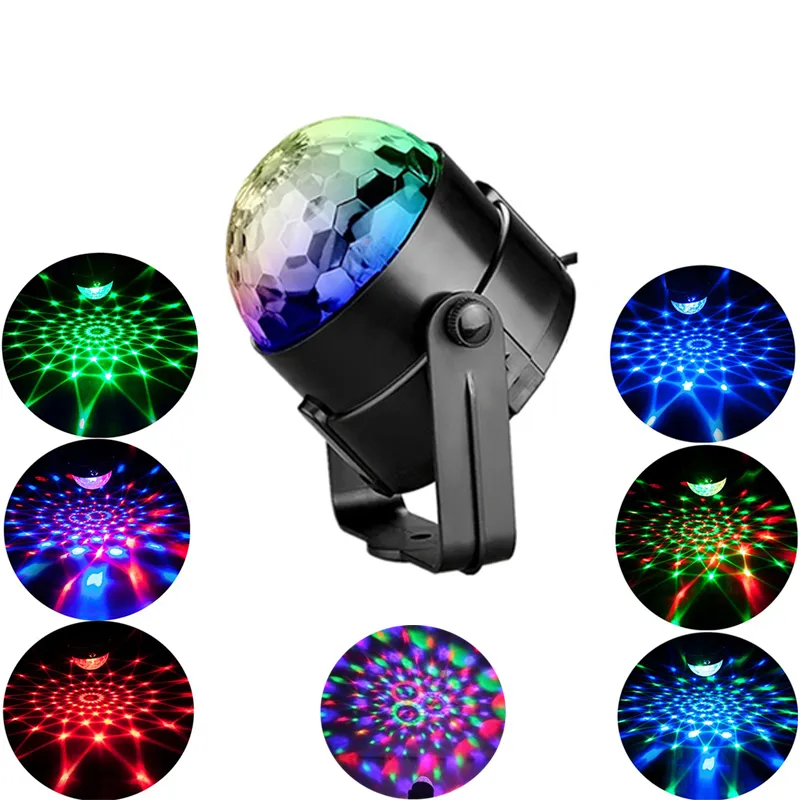 LED-scen Festljus Disco Ball Strobe Ljus Ljudaktiverad laserprojektoreffektlampa med fjärrkontroll Dj Lighs för hemmafester DJ Bar