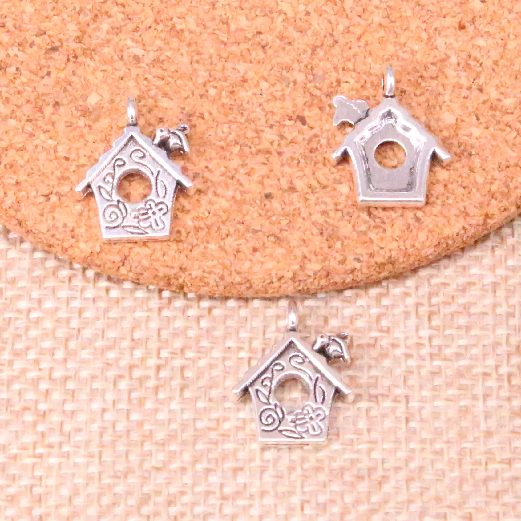 120pcs Charm Cabin House 17 * 15mm Antik Making Pendant Fit, Vintage Tibetansk Silver, DIY Handgjorda Smycken