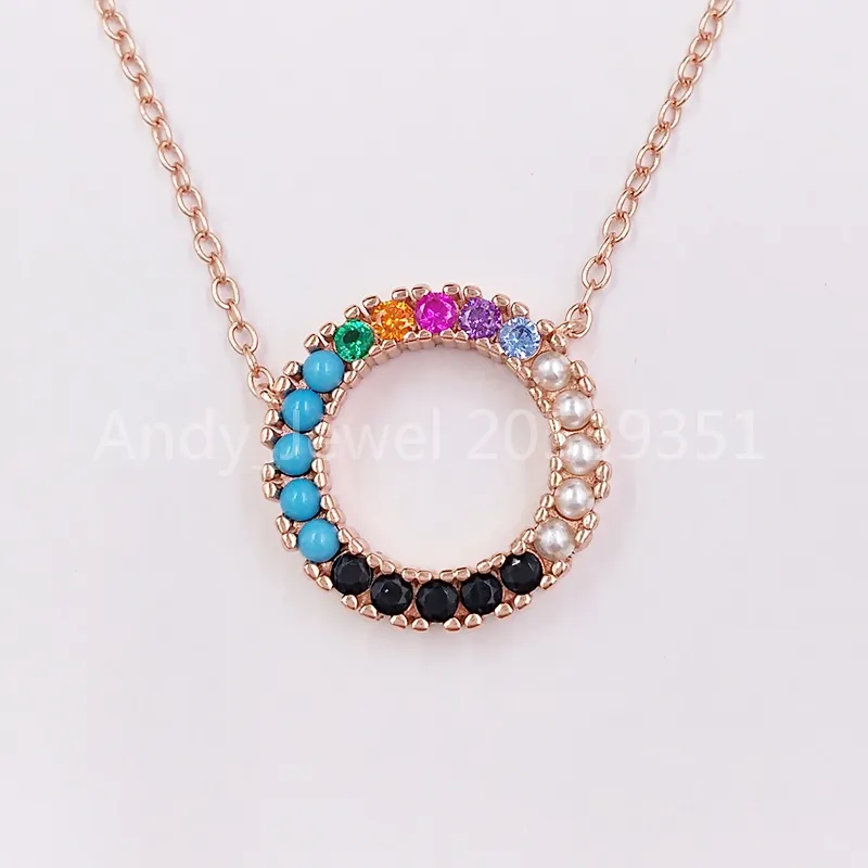 Rose Gold Vermeil Diamond Circle Pendant With Gemstones Authentic 925  Sterling Silver For European Bear Jewelry Style Andy Jewel 9127 From  Pando_jewel, $14.79