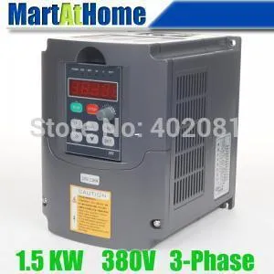 Livraison gratuite 2HP 1.5kw 380V 4A Onduleur VFD habituel Onduleur à fréquence variable pour moteur de broche # SM658 @CF