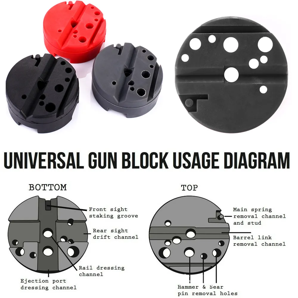 戦術M4 AR 15アクセサリーガンスミスベンチブロックM1911 10 / 22Sブラックレッド