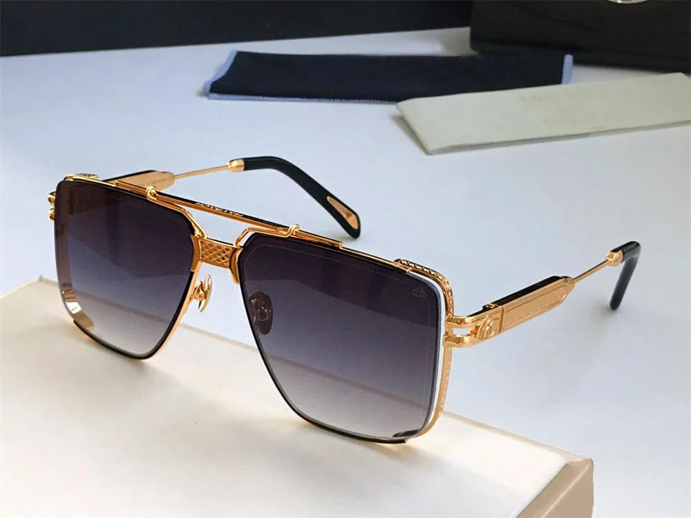 Luksusowy projekt marki mężczyźni okulary przeciwsłoneczne Najwyższej jakości Man Man Metal Shades Style Summer Designer Sunglass Squass Vintage retro okulary przeciwsłoneczne Dawn