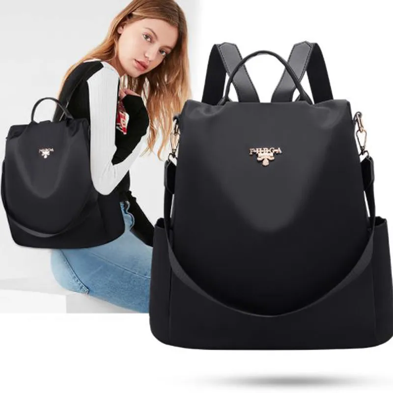 New female backpacks fashion lady Oxford canvas Travel bag women charms handbag school bag 