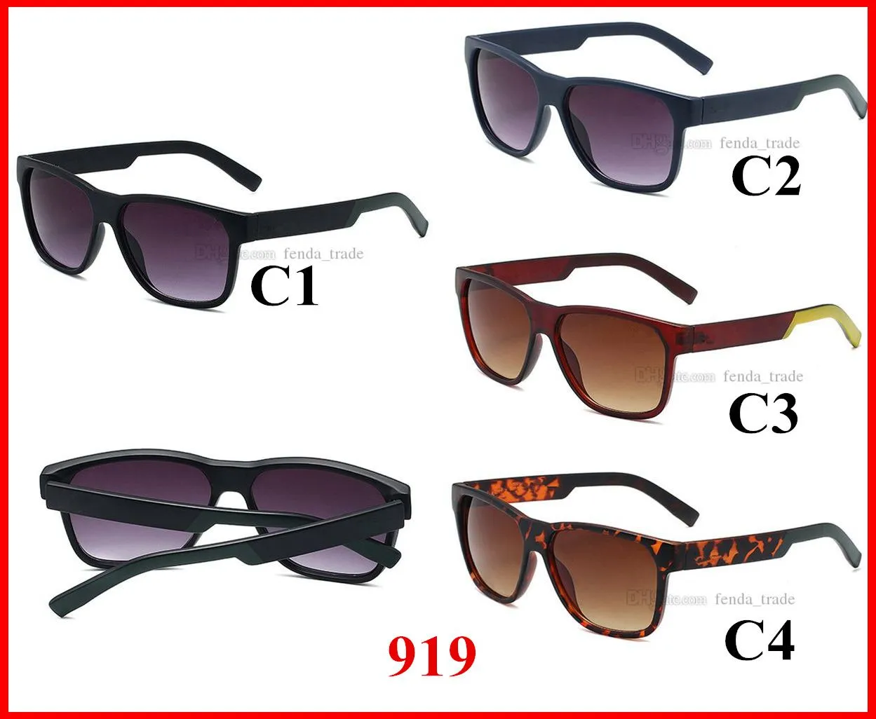 Sommerstrand Billiger 2020 Neue Heiße Sonnenbrille Retro Form Marke Design Große Rahmentöne Frauen UV400 Eyewear Männer Sport Fahrer Sonnenbrille