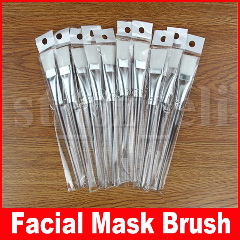 Kit di pennelli per maschera facciale Pennelli per trucco Maschere per la cura della pelle del viso Applicatore Cosmetici Casa Strumenti per la maschera per gli occhi facciali fai da te Maniglia trasparente 15.5 cm