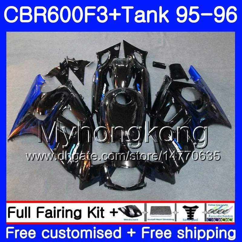 + Tank für HONDA CBR600FS CBR600RR CBR600 F3 1995 1996 Karosserie 289HM.68 CBR 600 F3 FS CBR 600F3 95 96 CBR600F3 Lager Blaue Flammen 95 96 Verkleidung