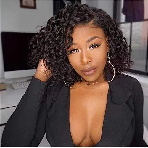 HD Lace wig Short Curly Bob front Human Hair Wigs perruque Wig Water wave 360 frontal for black women