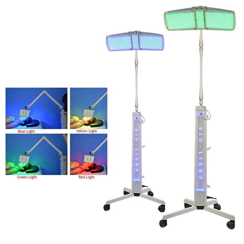 LED Skin Rejuvenation 7 light colors red blue yellow green 120mw per BIO light PDT LED Light Photodynamic Skin Care Rejuvenation Photon Facial Body Therapy Spa