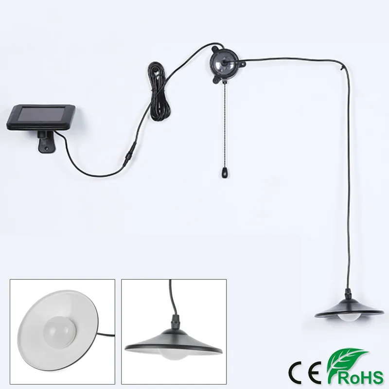 Ogród Lampa Słoneczna Retro Pull Line Switch Kitchen Kitchen Wisiorek Lekki Pilot Wiszący Lampa Słoneczna Energia oszczędzanie energii do użytku na zewnątrz