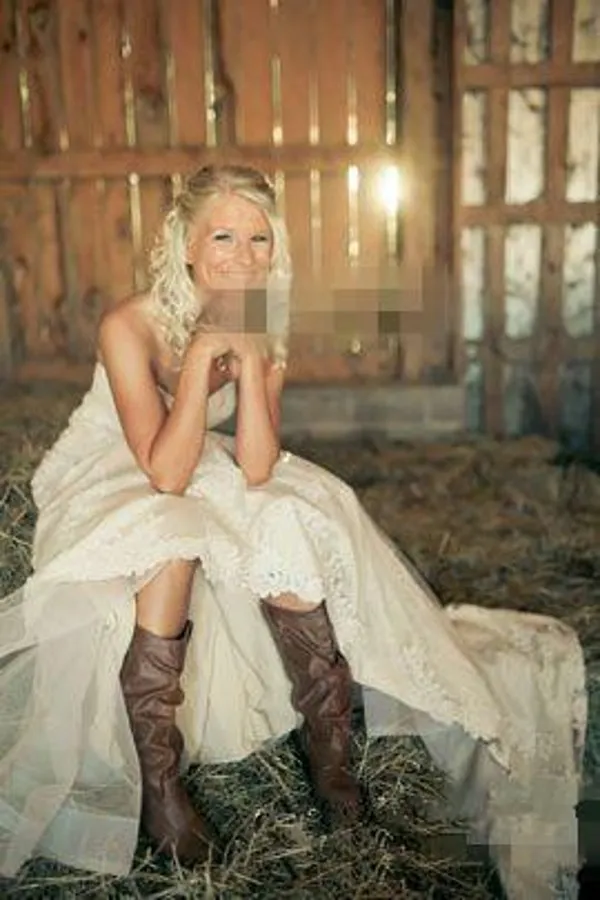 country wedding dresses with boots