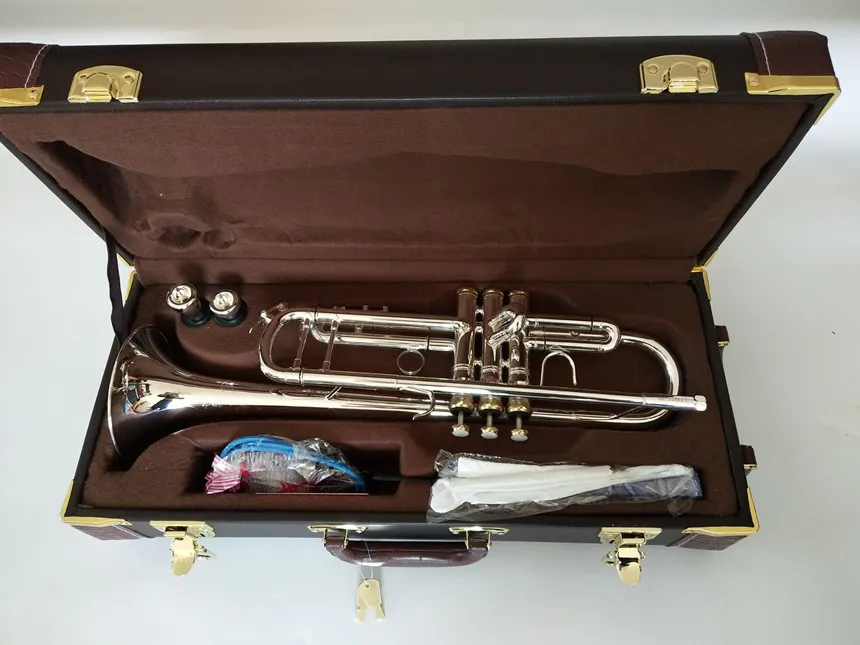 Müzik Aletleri Süper Profesyonel Performans Yeni Trompet LT197S-99 Bach Ağızlık Ücretsiz Ile Yüksek Kaliteli Gümüş Kaplama
