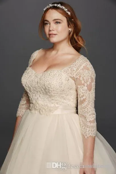 Oleg Cassini Plus Size Wedding Dress, Light Champagne... From Lindaxu90,  $119.53 | DHgate.Com