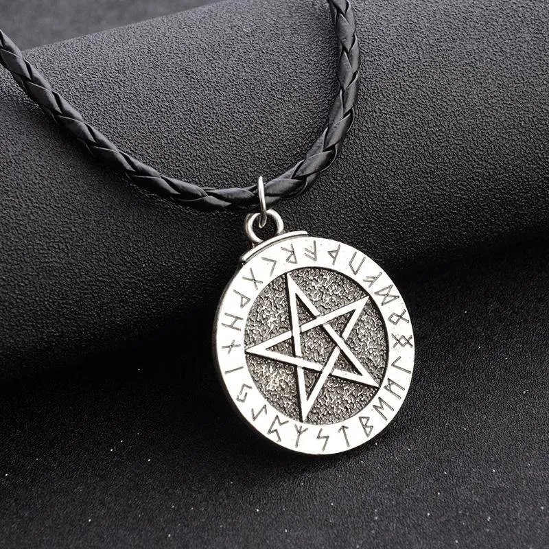 Pentagram Necklace Religious Supernatural Statement Necklace Je Shield Star of David Jewelry Best Friends Charm Necklace