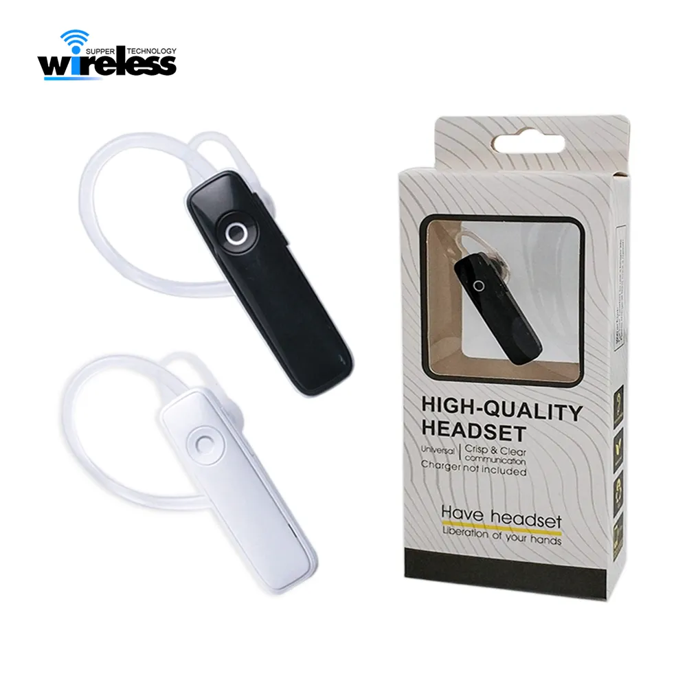 Universal M165 Singel trådlöst Bluetooth headset hörlurar mini 4,0 stereo hörlurar öronproppar handfree för smartphones