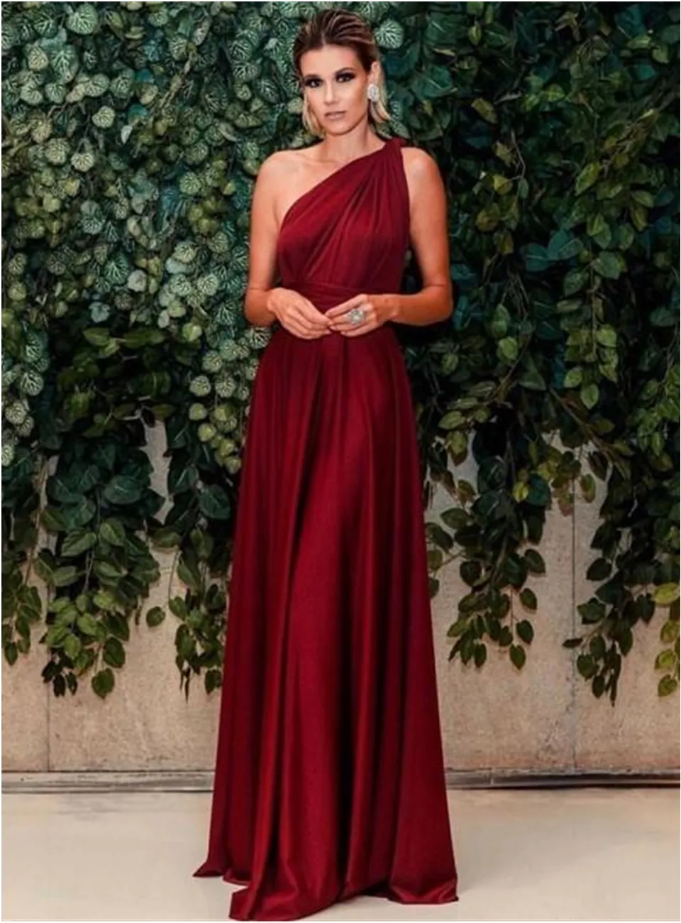 burgundy bridesmaid dresses one shoulder Buy Lipsy Burgundy Red Petite Bow One Shoulder Maxi Wedding Bridesmaid Dress  from Next USA