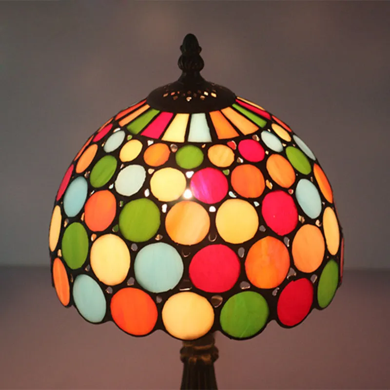 Lampe Tiffany libellule 70 cm vitraux et métal