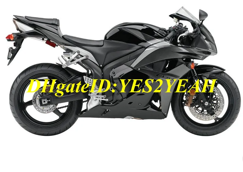 Motorcykel Fairing Kit för Honda CBR600RR 09 10 11 12 CBR 600RR F5 2009 2012 CBR600 ABS Matt Gloss Black Fairings Set + Presenter HY24