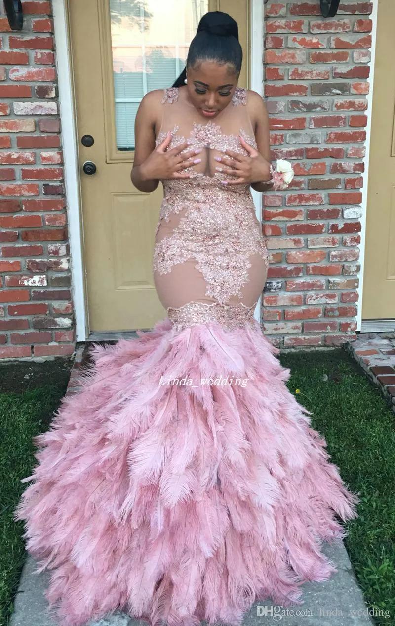 Blush long prom dress online