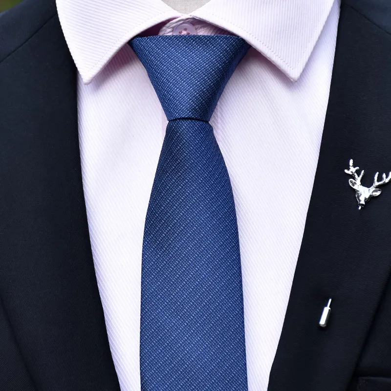 Männer Reißverschluss Krawatte 6 CM Feste Freizeit Stil Einfachheit Design Business Formale Partei Krawatten Dünne Mode Hemd Zubehör