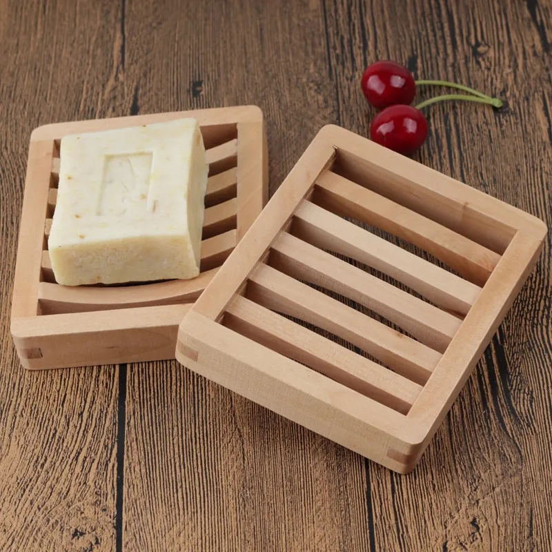 Naturalne drewniane danie mydło do mydła uchwyt do magazynowania mydła rack box pojemnik do łazienki WB375