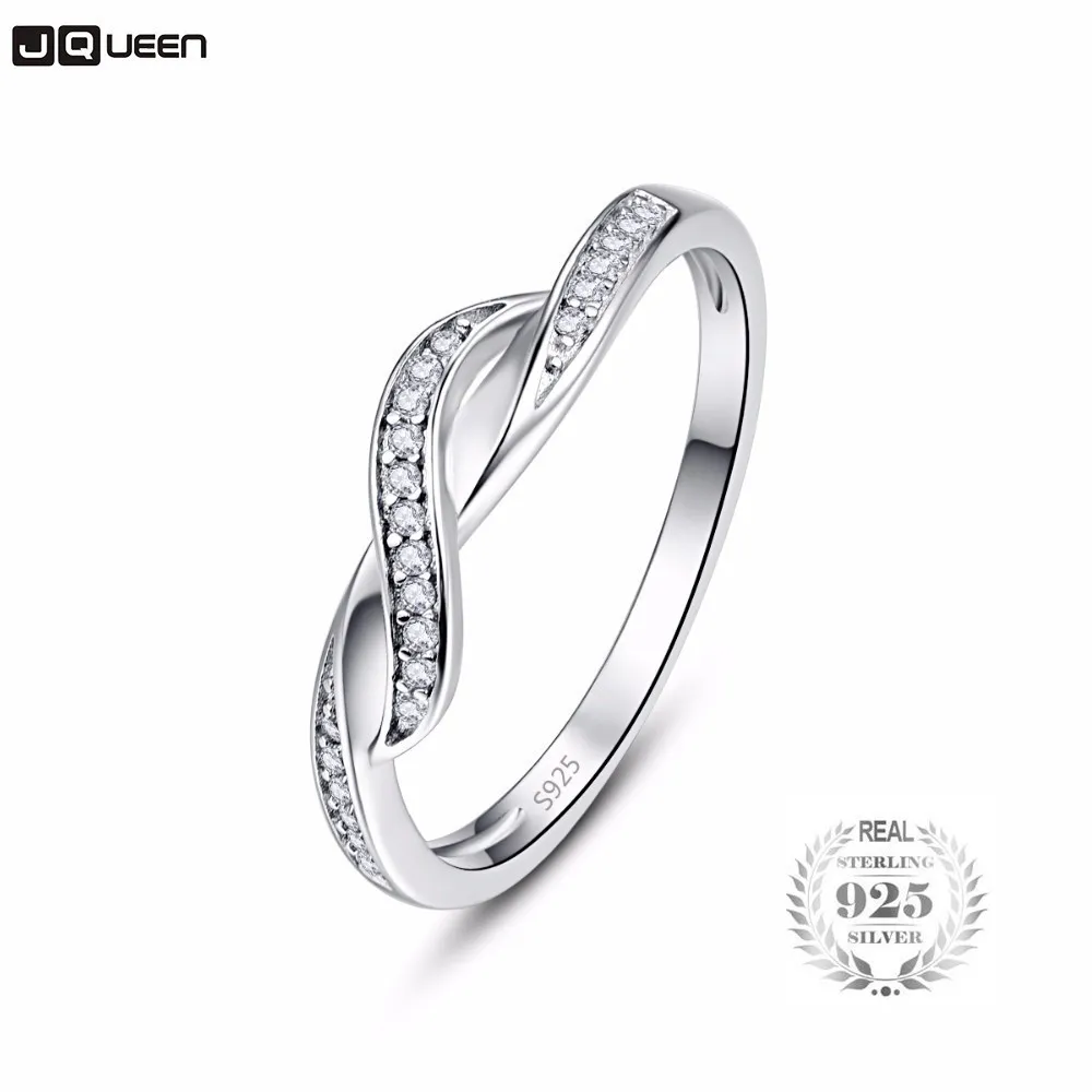 925 Sterling Silver Infinity Ring Eternity Ring Crystal Best Friend Gift Endless Love Symbol Fashion Finger Rings For Women