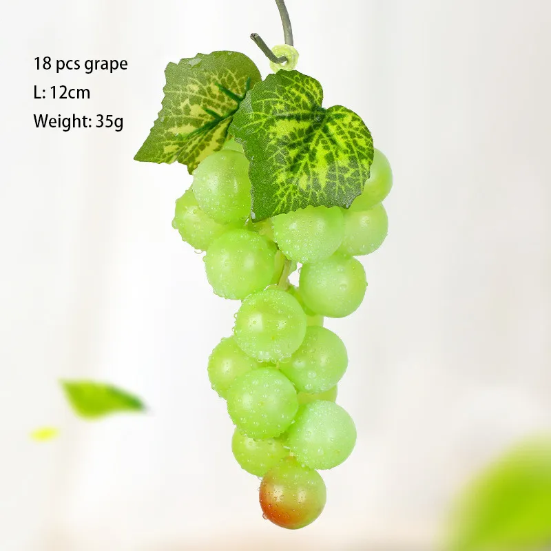 Plantas colgantes falsas con frutas uvas artificiales vide hojas