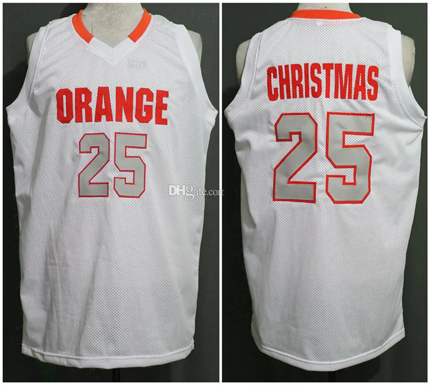 Syracuse Turuncu Koleji Rakeem Kırmızı Noel # 25 Retro Basketbol Jersey Erkek Dikişli Özel Numarası Adları