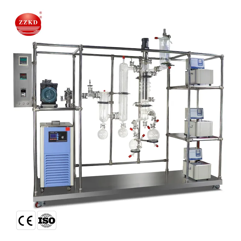 ZZKD Turnkey Solution Lab Levert moleculaire destillatieapparatuur Industrieel kort-path destillatieapparaat KMD-080 Hoge-afzondering efficiëntie