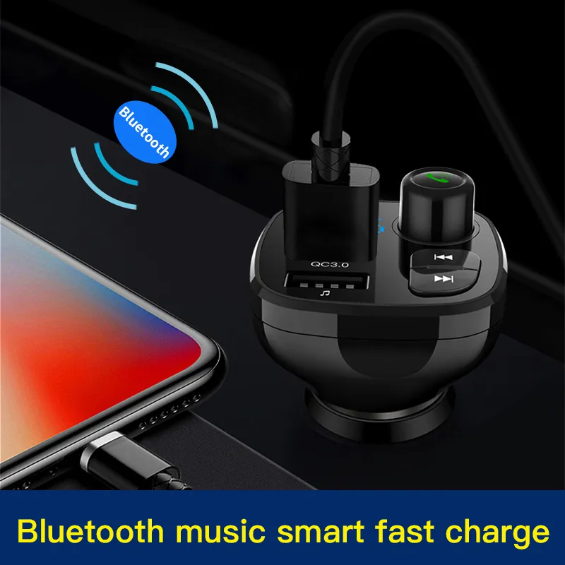 (Neue Version) Bluetooth-FM-Sender, Sumind Wireless-Autoradio-Adapter Bluetooth5.0-Empfänger, Dual-USB-Ladegerät mit 5 V / 3,4 A-Ausgang, Ha