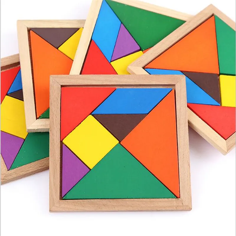 Tangram Piezas Del Rompecabezas Cuadrado Colorido IQ Rompecabezas Inteligentes Juguetes Educativos Para Niños De 0,88 € DHgate