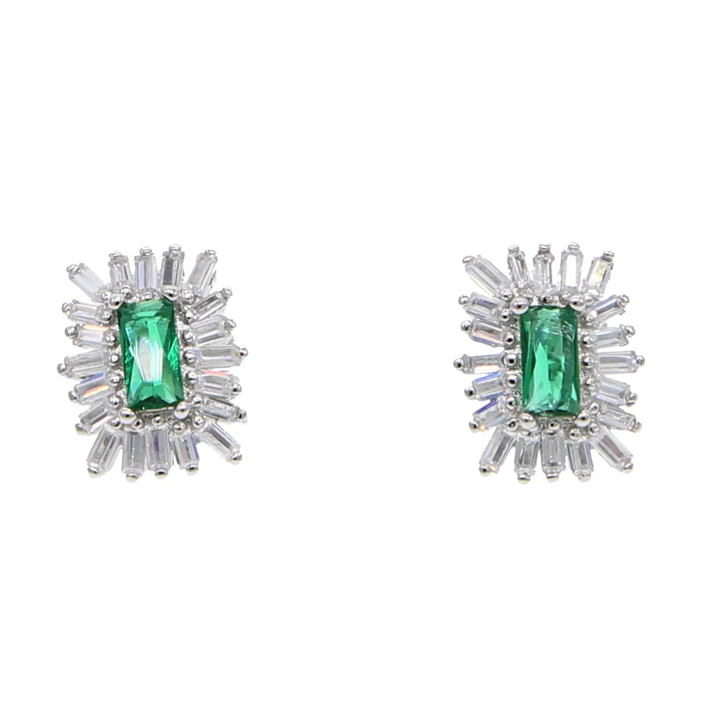 2019 zomer mini verklaring oorbellen vrouwen grote groene vierkante steen oorring ins bruiloft sieraden franjes accessoire geschenk 2 kleur