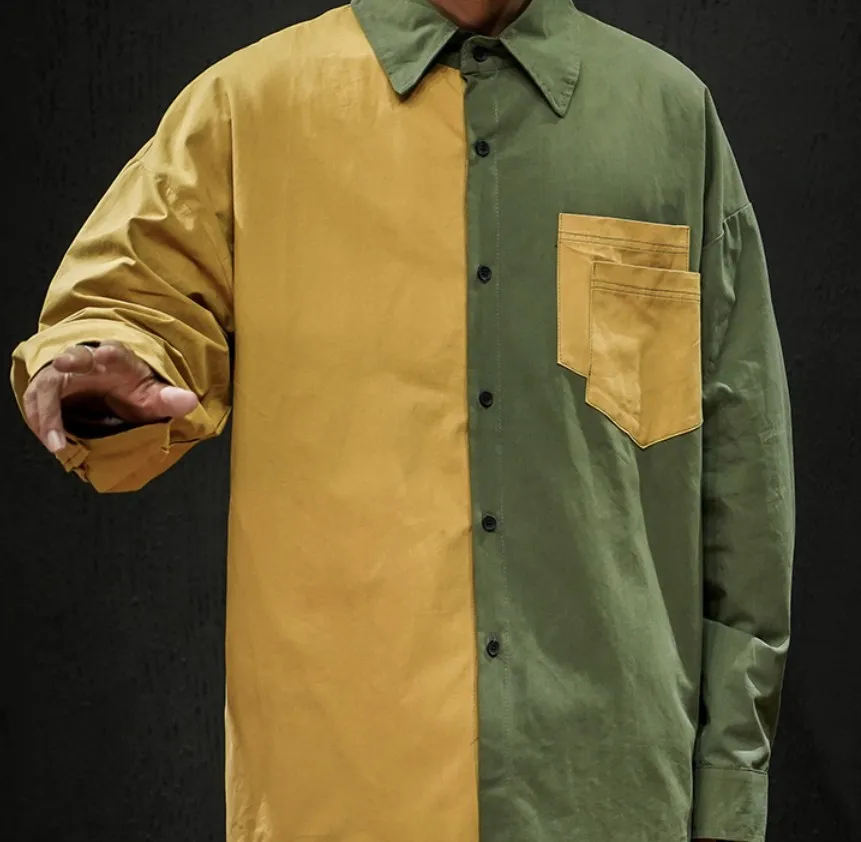 Camisas de dos colores para 2025 hombres