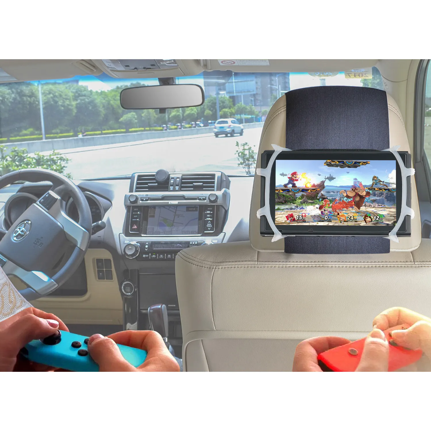 Car Back Seat Silicon Holder TFY Car Headrest Mount For Game Machine