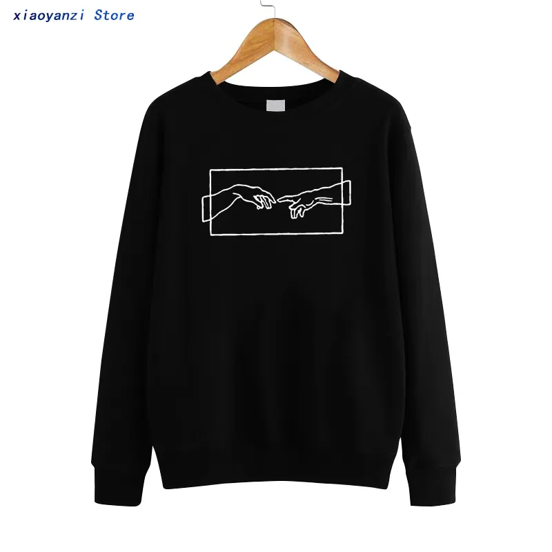 Dames modeprint 2019 sweatshirts nieuwe tumblr kleding zwarte witte pullovers vrouwen esthetische kunst harajuku grafische hoodies