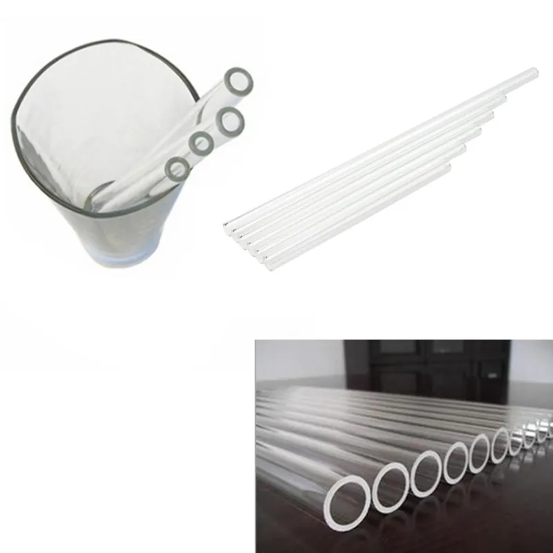Reusable Thick Straws Wedding Birthday Party Clear Glass Drinking Straws