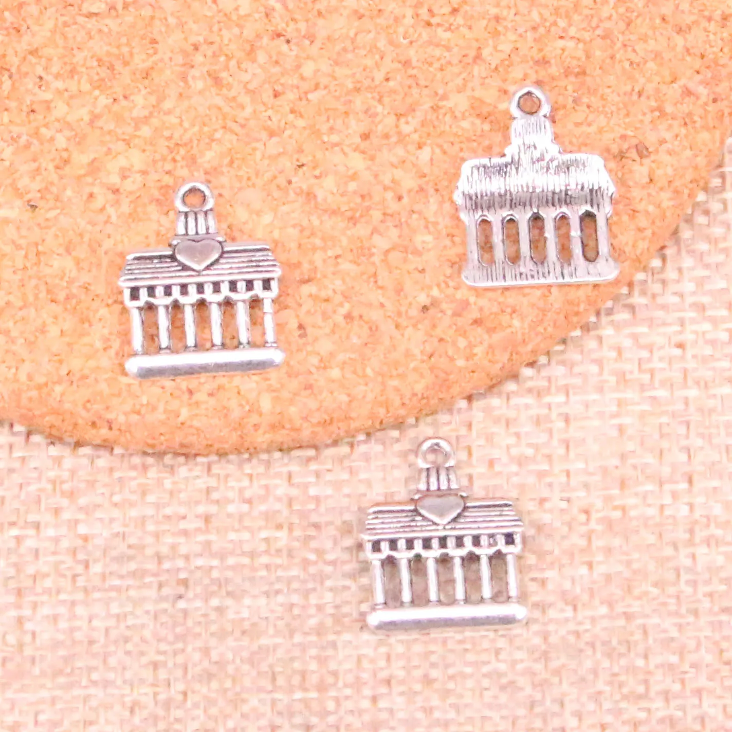 133pcs Charms Greek temple 18*14mm Antique Making pendant fit,Vintage Tibetan Silver,DIY Handmade Jewelry